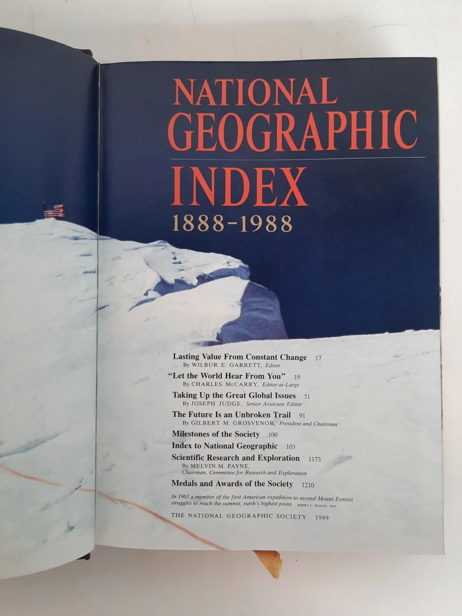 National Geographic Index 1888–1988 – Luxe Hardcover Jubileumeditie