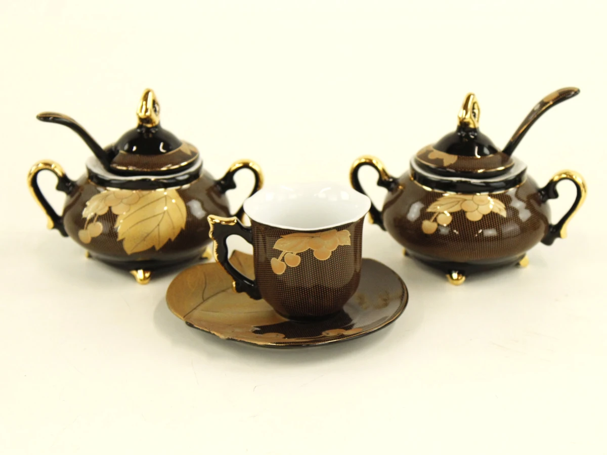 Yamassen Mia Collection fijn porselein koffieservies met 24-karaats vergulding