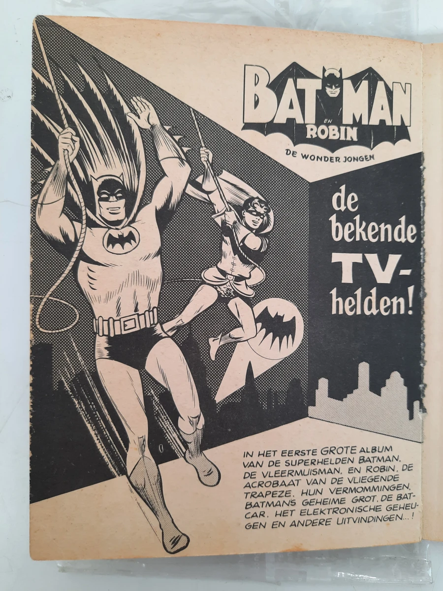 Groot Batman Album – 1.001 Geheimen van Batman en Robin (1966) – Vanderhout – Eerste Druk / Vintage Cult-Klassieker