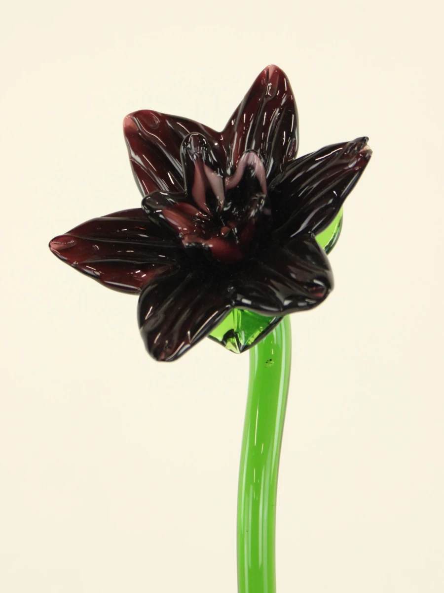 Set van 3 glazen bloemen