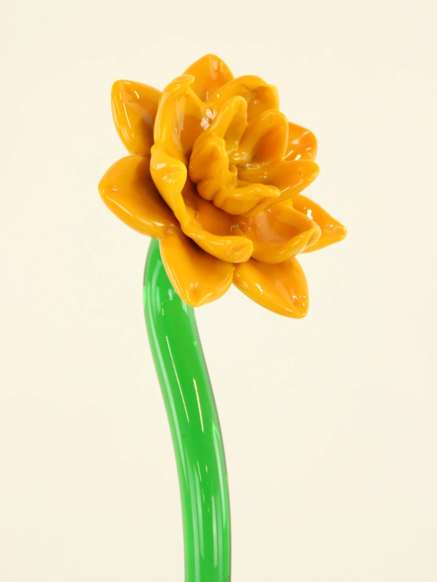 Set van 3 glazen bloemen