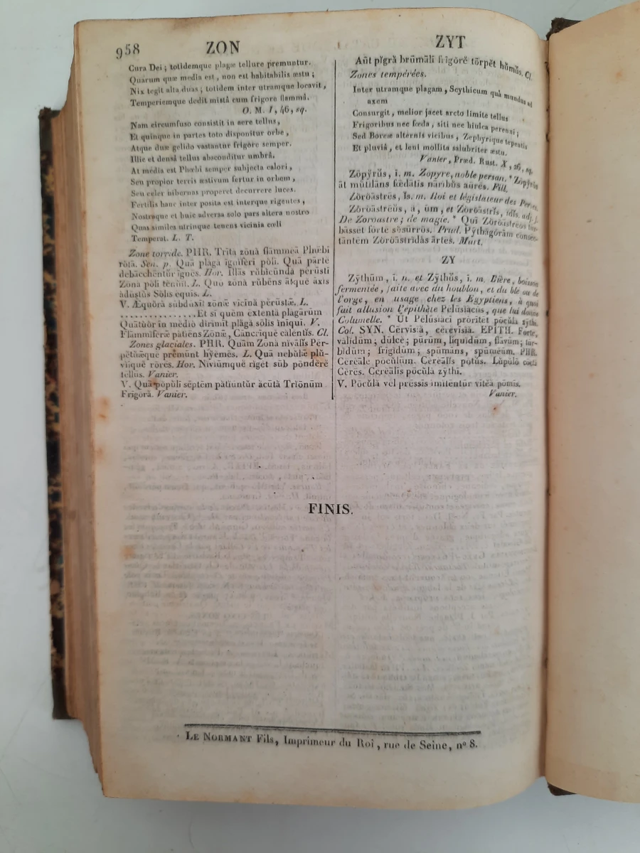 Antiek Boek 'Gradus ad Parnassum' (1826) – Fr. Noël – Latijns-Frans Woordenboek / Poëzie