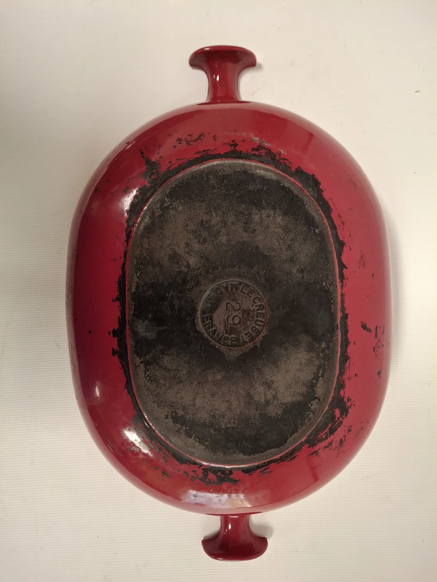 Geëmailleerde braadpan met deksel "LE CREUSET"