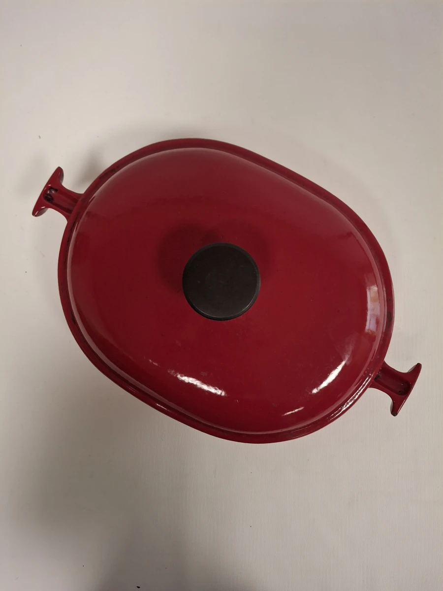 Geëmailleerde braadpan met deksel "LE CREUSET"