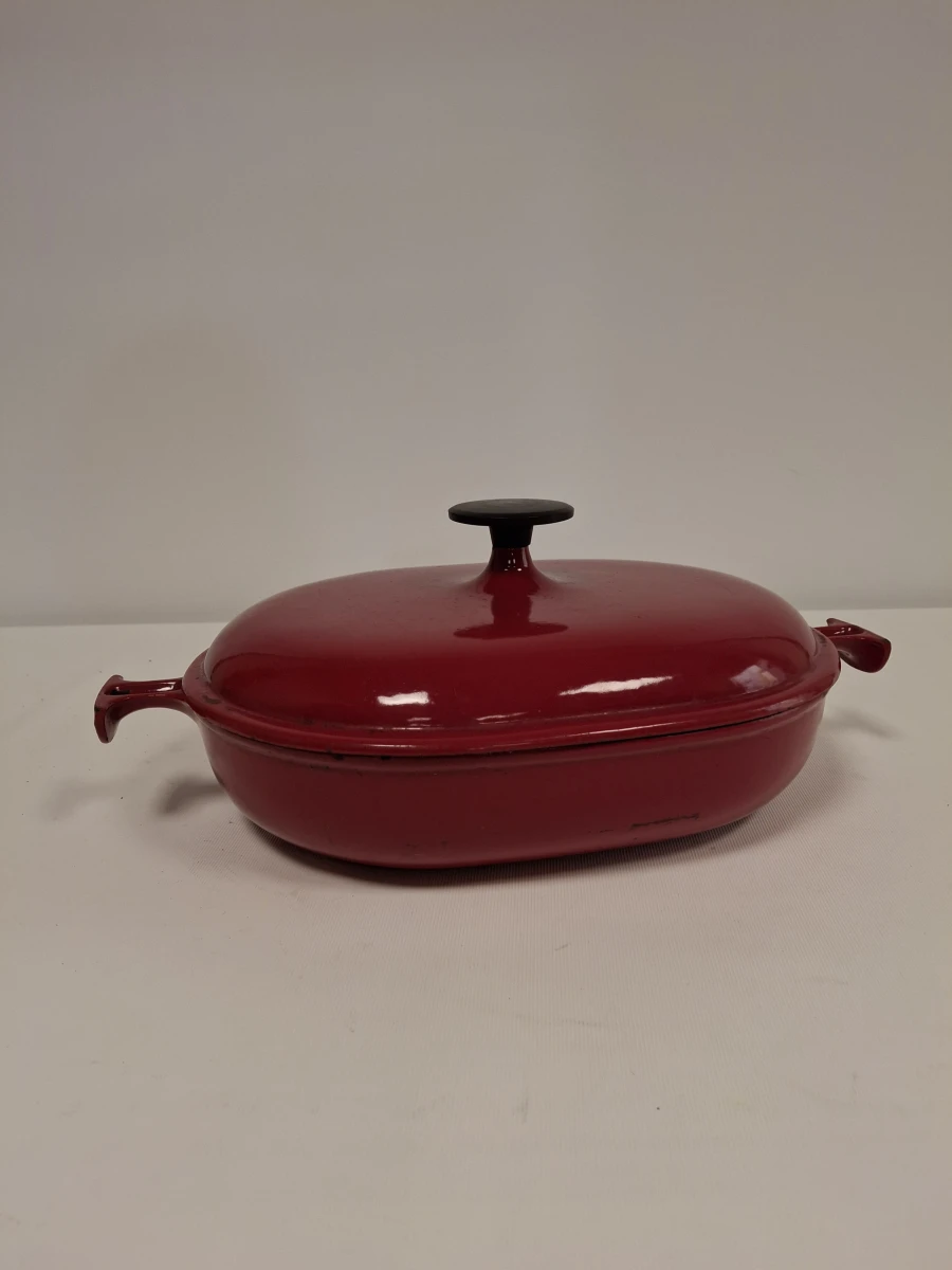 Geëmailleerde braadpan met deksel "LE CREUSET"