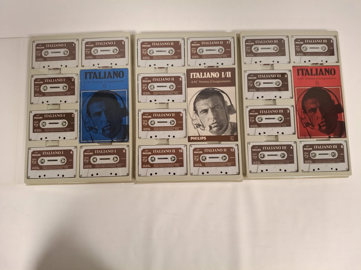 Philips AAC Taalcassettes Italiaans vintage