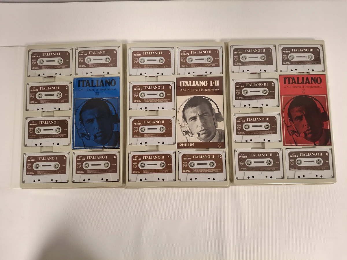 Philips AAC Taalcassettes Italiaans vintage
