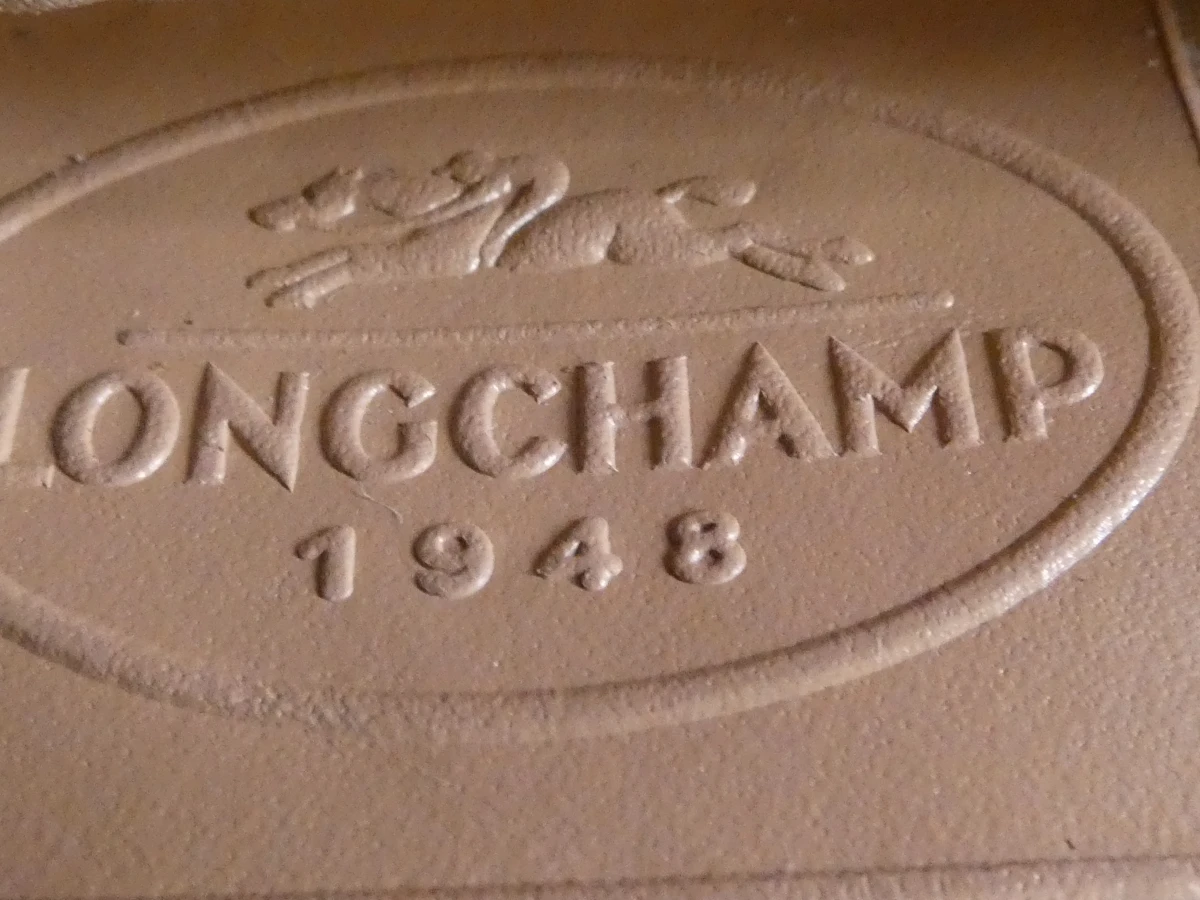 Longchamp schoudertas in beige leder