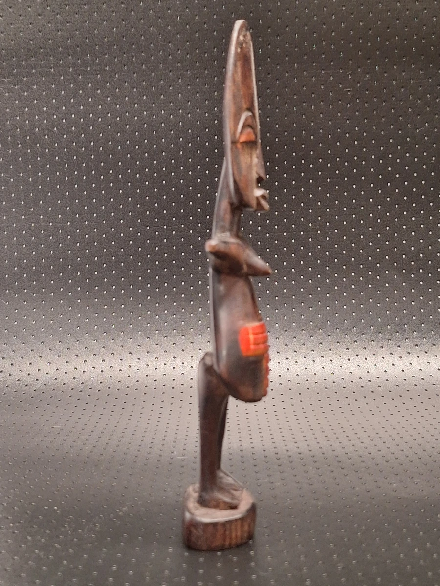 Set van 2 Ashanti/Akan Akuaba vruchtbaarheidspoppen - traditioneel houtsnijwerk (Ghana)