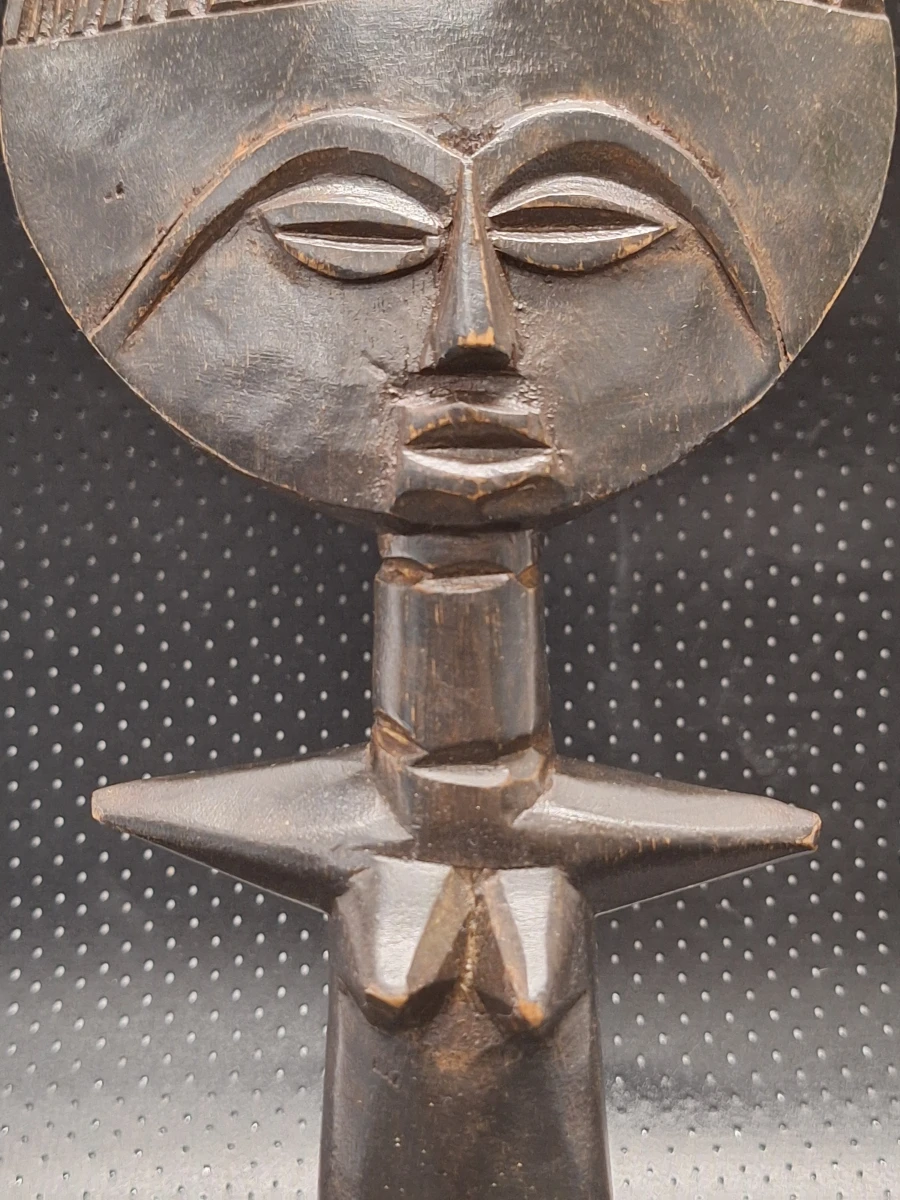 Set van 2 Ashanti/Akan Akuaba vruchtbaarheidspoppen - traditioneel houtsnijwerk (Ghana)