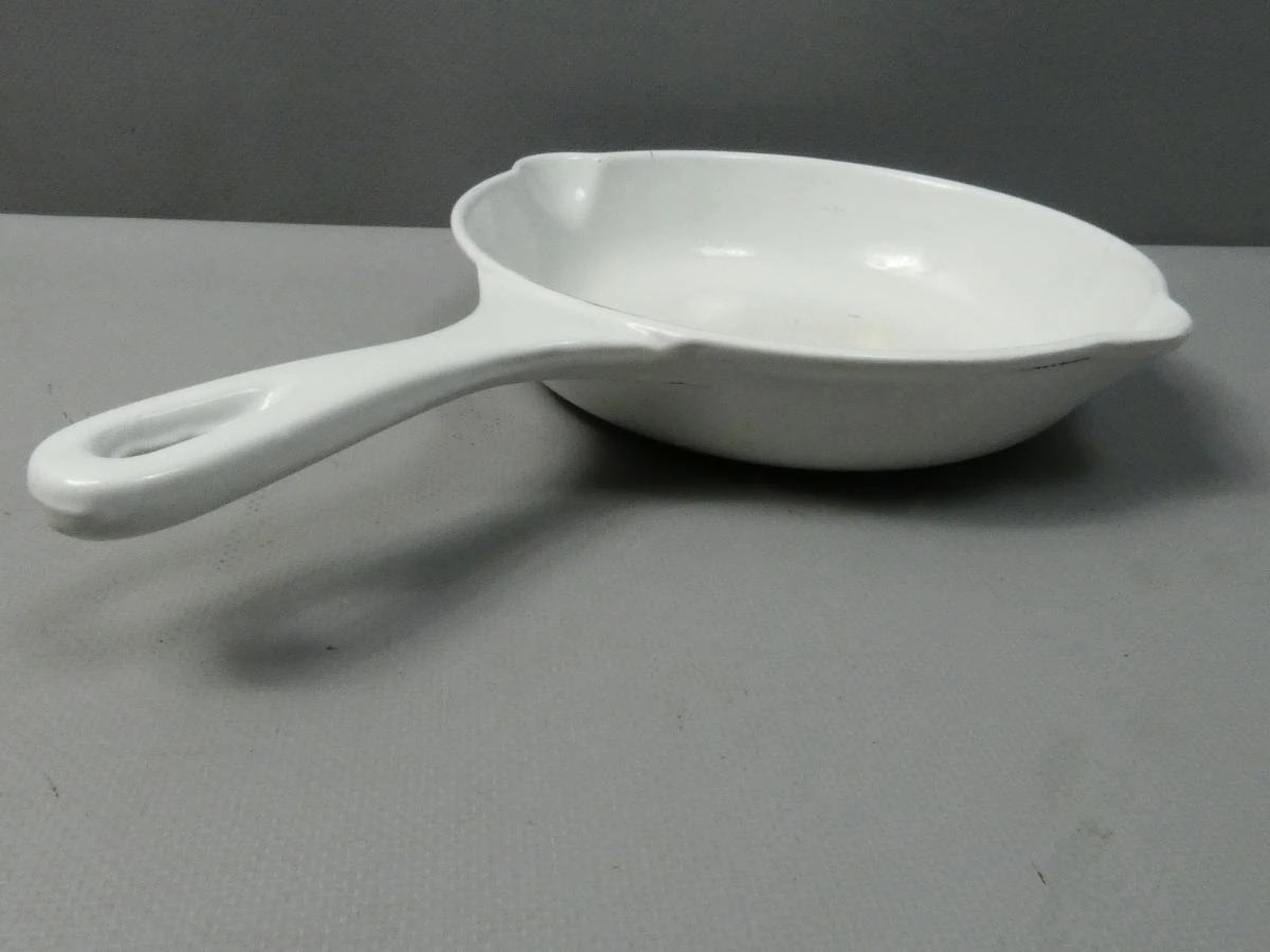 Witte gietijzeren Le Creuset koekenpan 20 cm