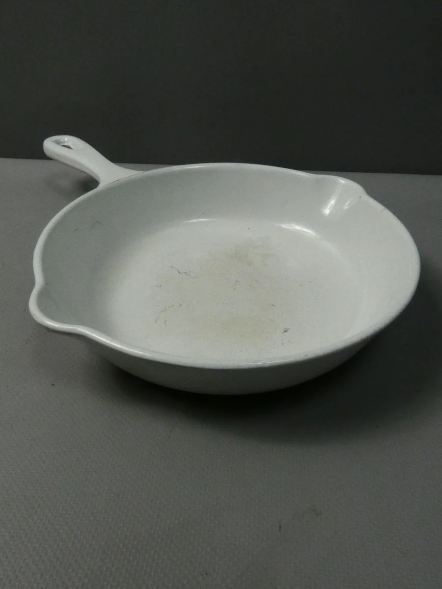 Witte gietijzeren Le Creuset koekenpan 20 cm