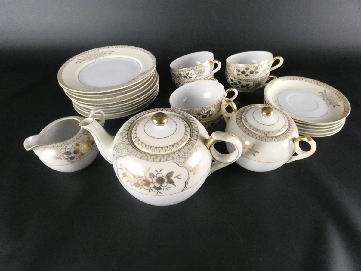 Vintage Japans porseleinen theeservies - Chikaramachi