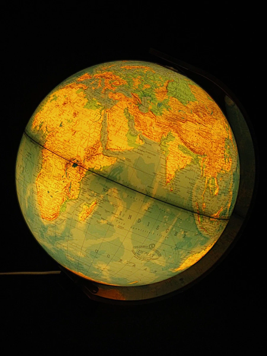Verlichte wereldbol Columbus Duplex aardglobe