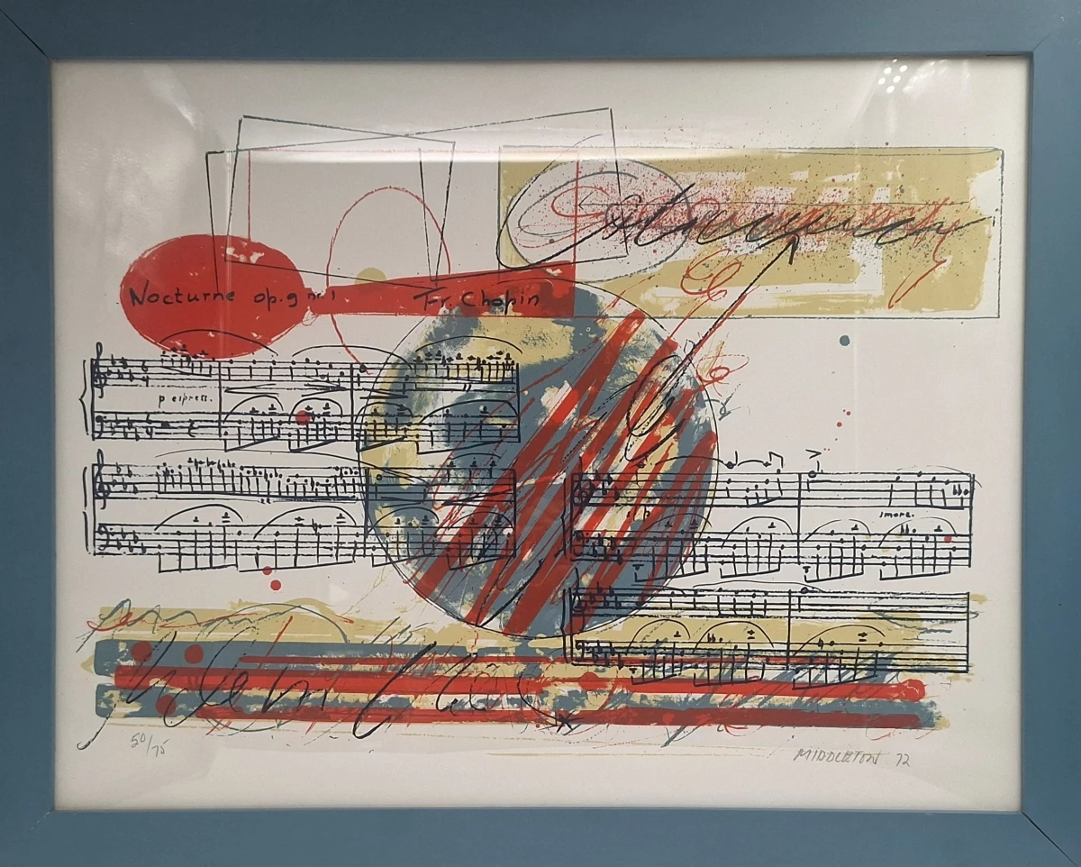 Gesigneerde kunstprint van Sam Middleton - Nocturne op. 9 nr. 2 Fr. Chopin
