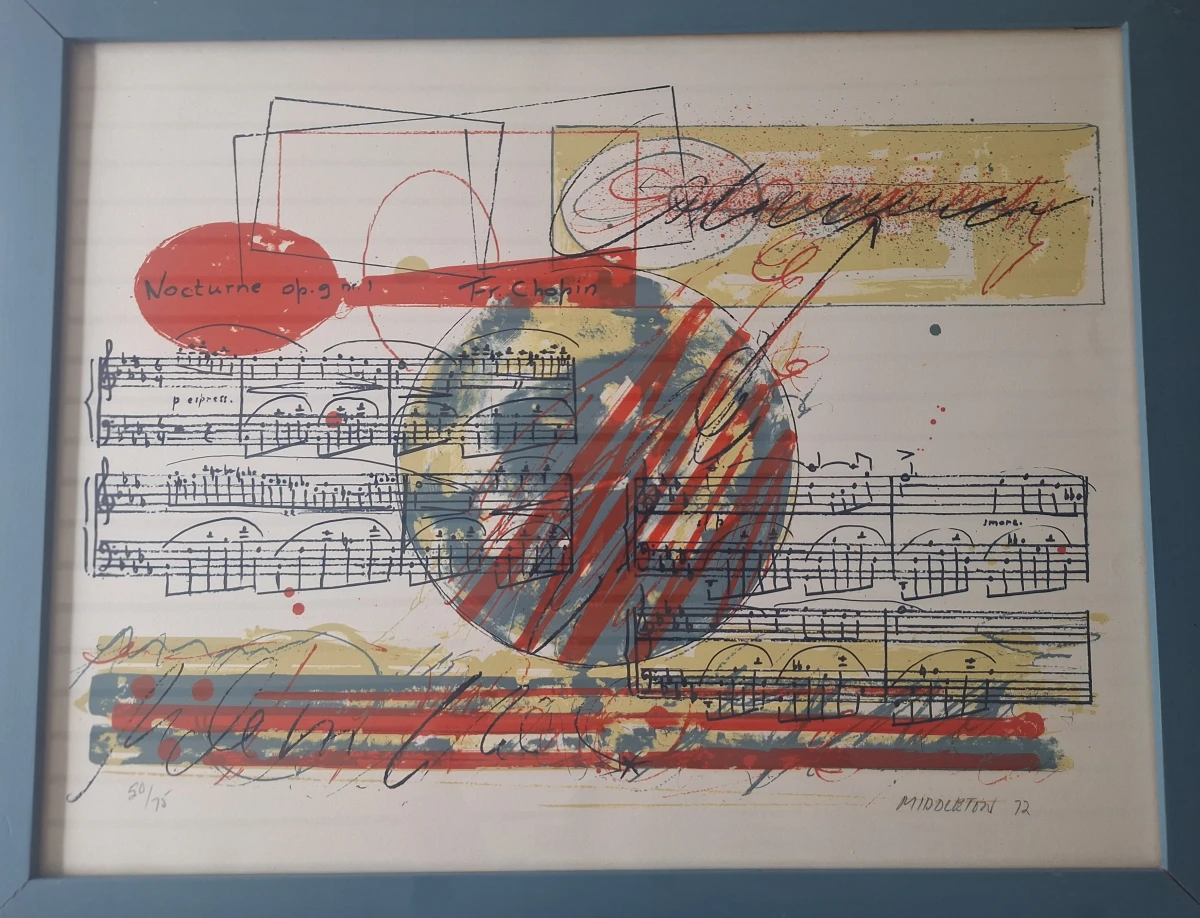 Gesigneerde kunstprint van Sam Middleton - Nocturne op. 9 nr. 2 Fr. Chopin