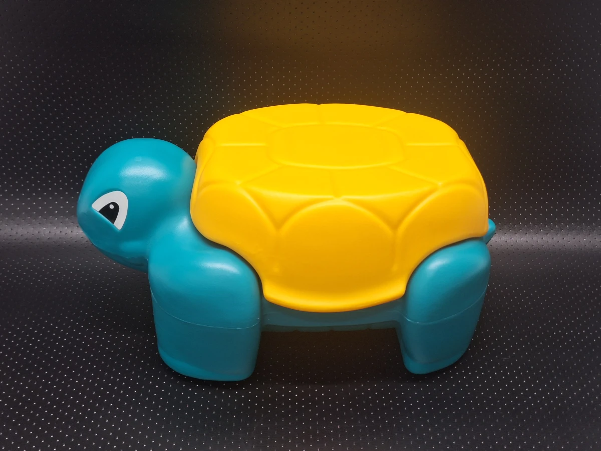 Vintage Curver schildpad opstapje / opbergbox