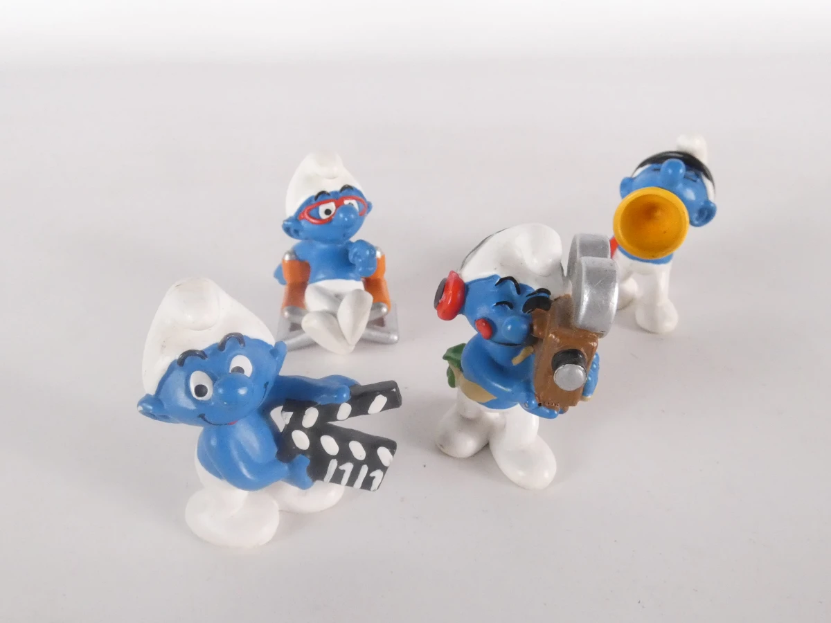 Set van 16 vintage Smurfen beeldjes