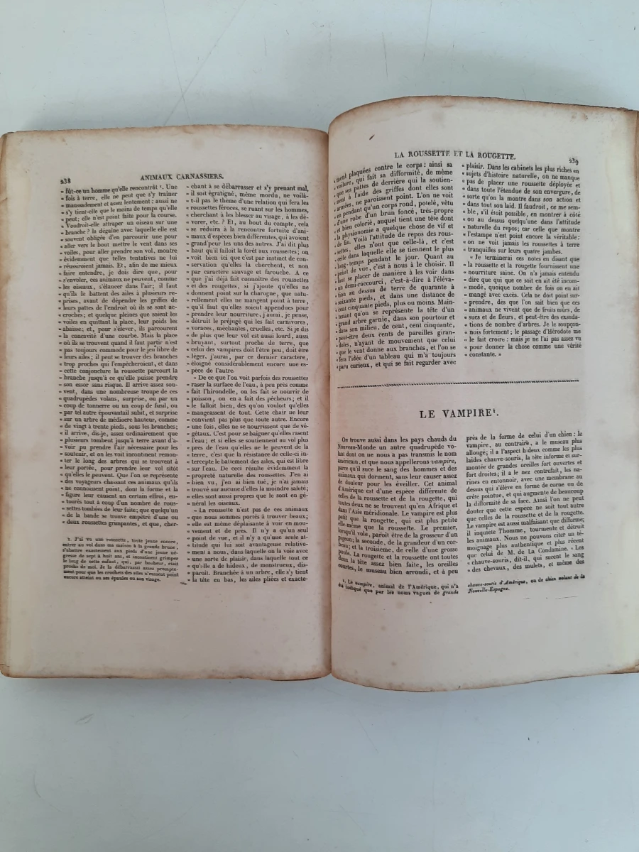 Antiek Boek (1835) – Oeuvres Complètes de Buffon (Tome 5) – Ed. P. Duménil Paris – Natuurlijke Historie met Cuvier