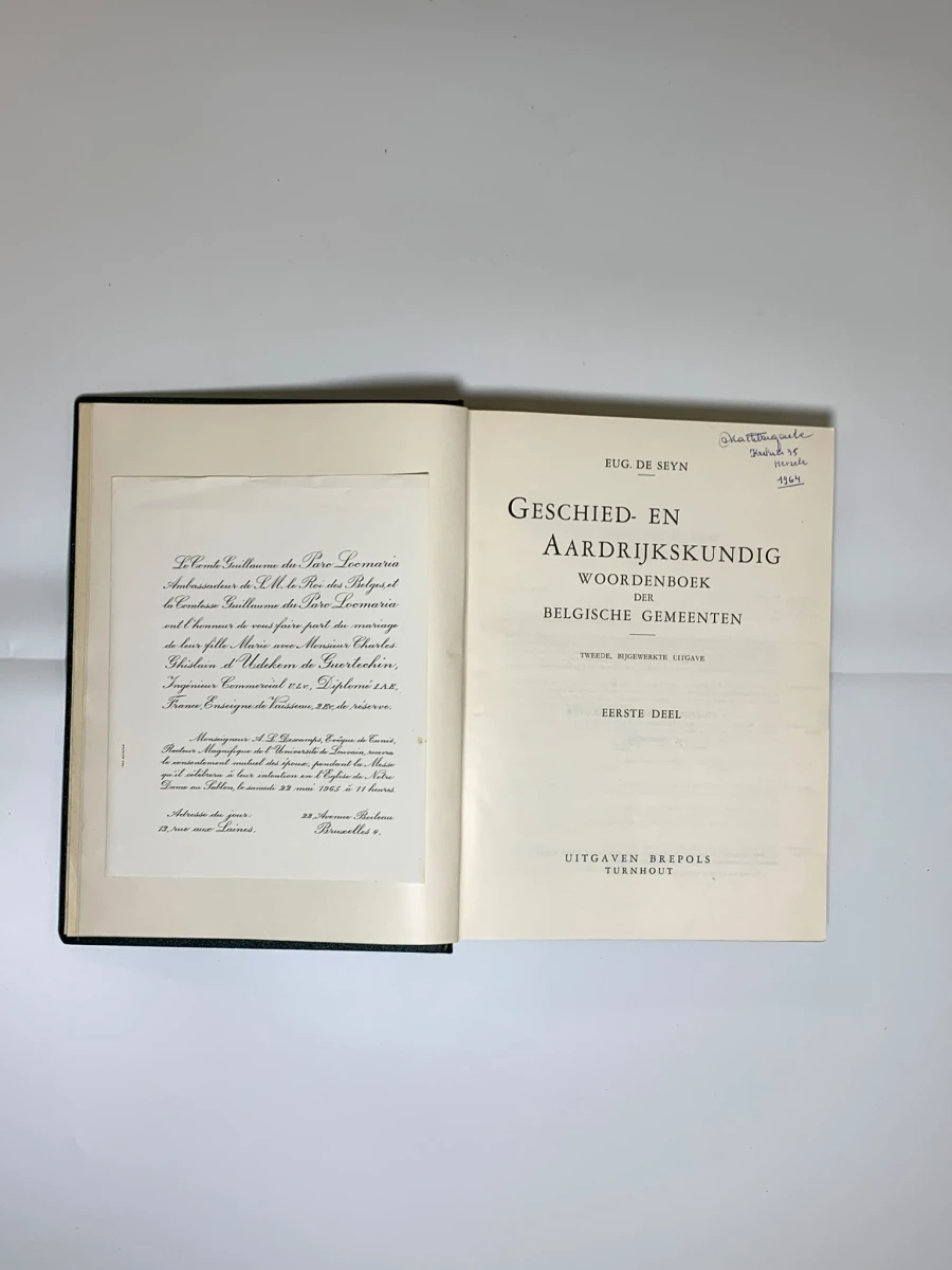 Geschied-en aardrijkskundig woordenboek der Belgische gemeentes (EUG. De Seyn)