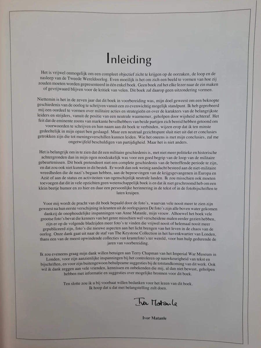Gedenkboek van de Tweede Wereldoorlog – Ivor Matanle (Rebo, 1989) – Groot fotoboek