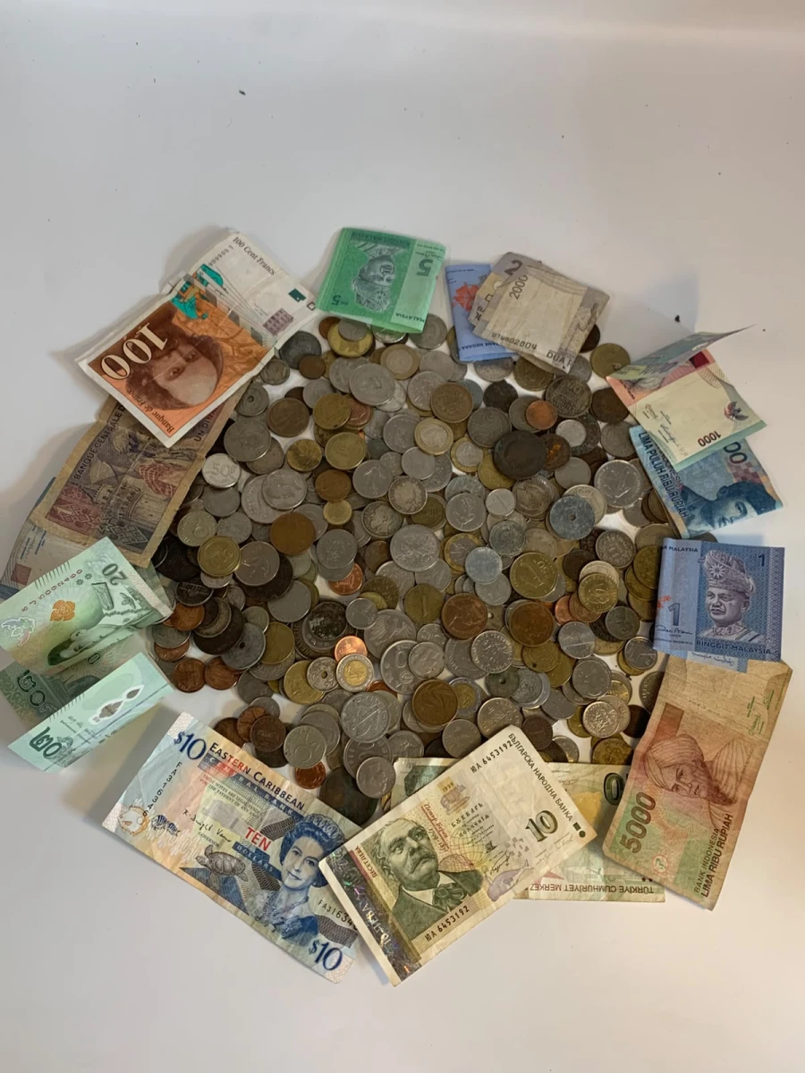 Set oude munten en biljetten