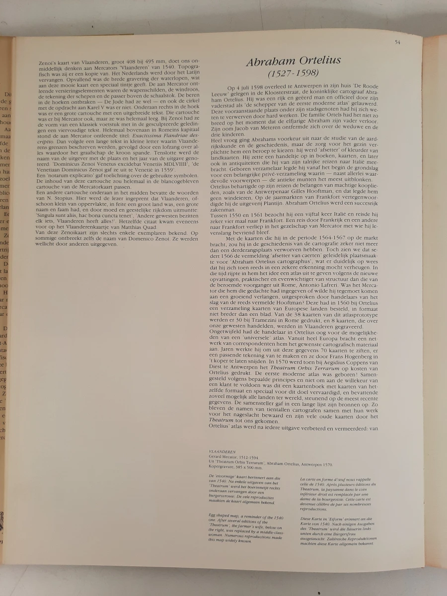 Prachtig Grootformaat Atlas: Vlaanderen in oude kaarten – Jozef Bossu (1982)