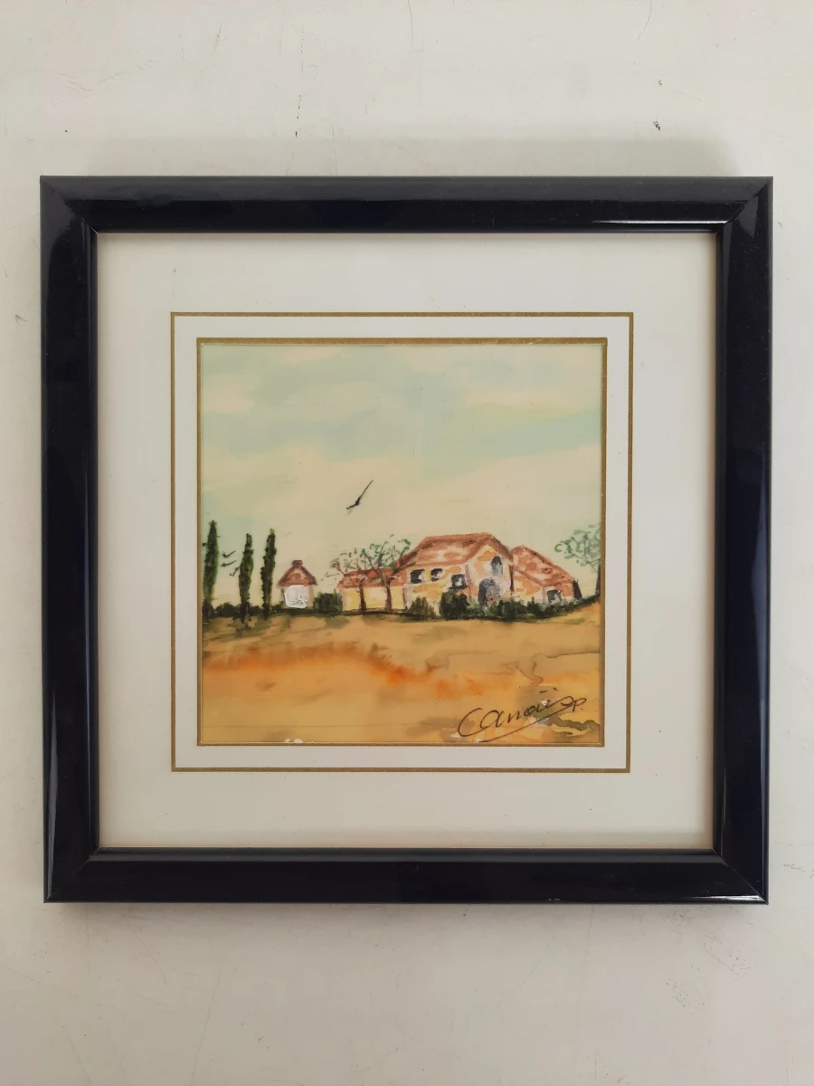 Set van 3 sfeervolle ingelijste kunstwerken / prenten (o.a. Yvan Royon)
