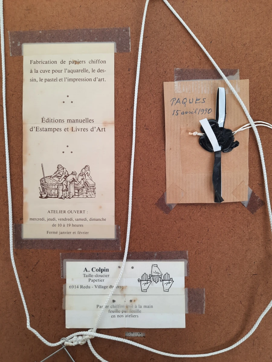 André Colpin (1939) – "Petit bout de la rue St Jean, Namur" (1980) – Handgekleurde Ets (22/25)