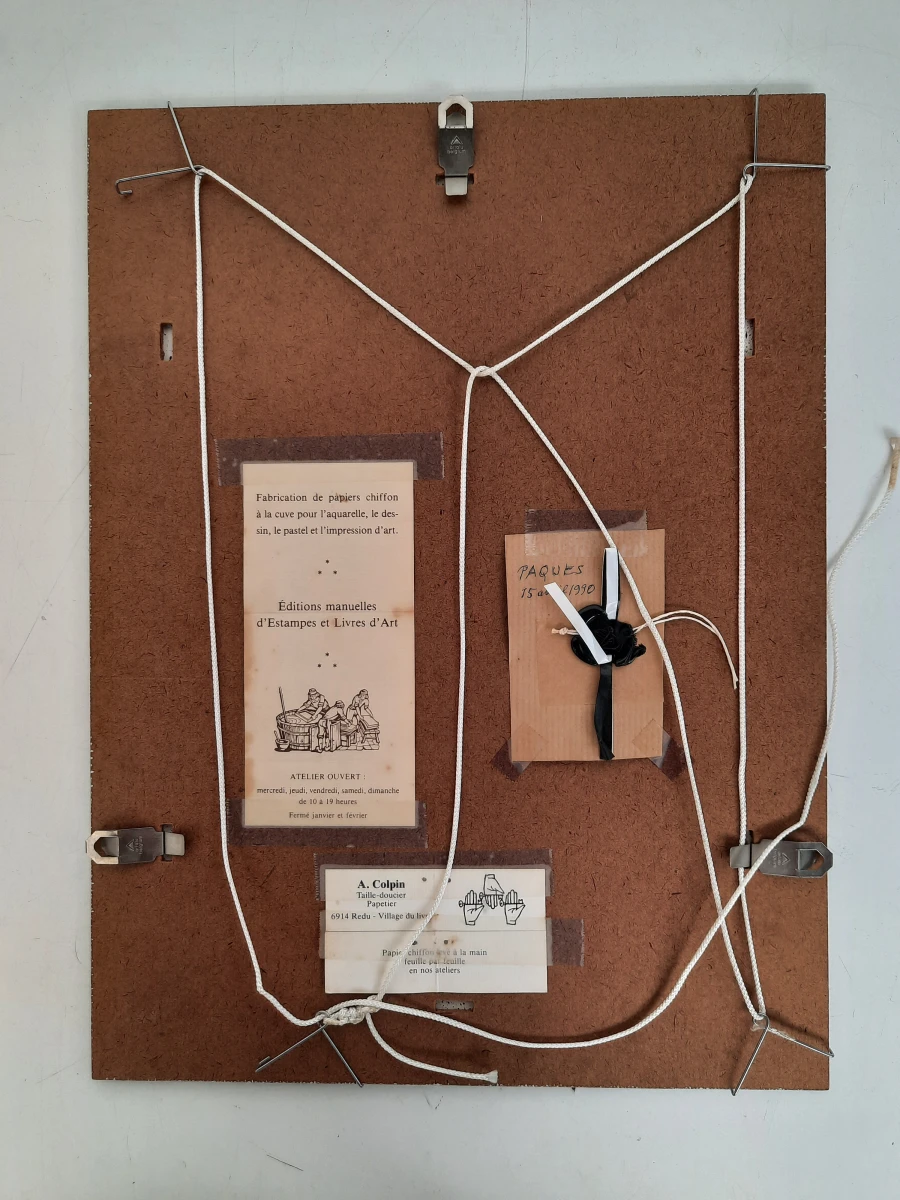André Colpin (1939) – "Petit bout de la rue St Jean, Namur" (1980) – Handgekleurde Ets (22/25)