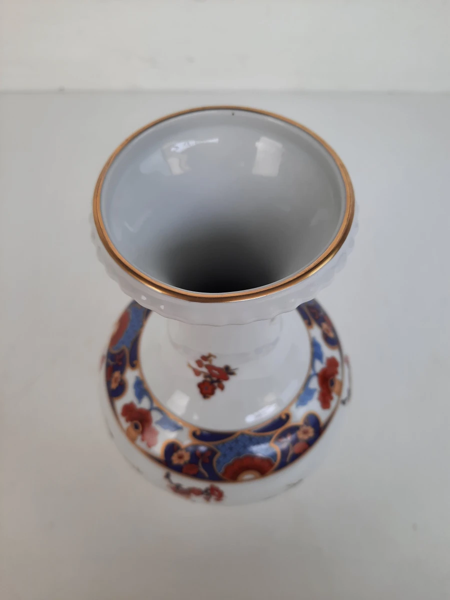 Elegante porseleinen balustervaas in Imari-decor – Bareuther Waldsassen, Duitsland