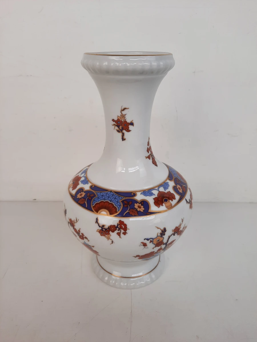Elegante porseleinen balustervaas in Imari-decor – Bareuther Waldsassen, Duitsland