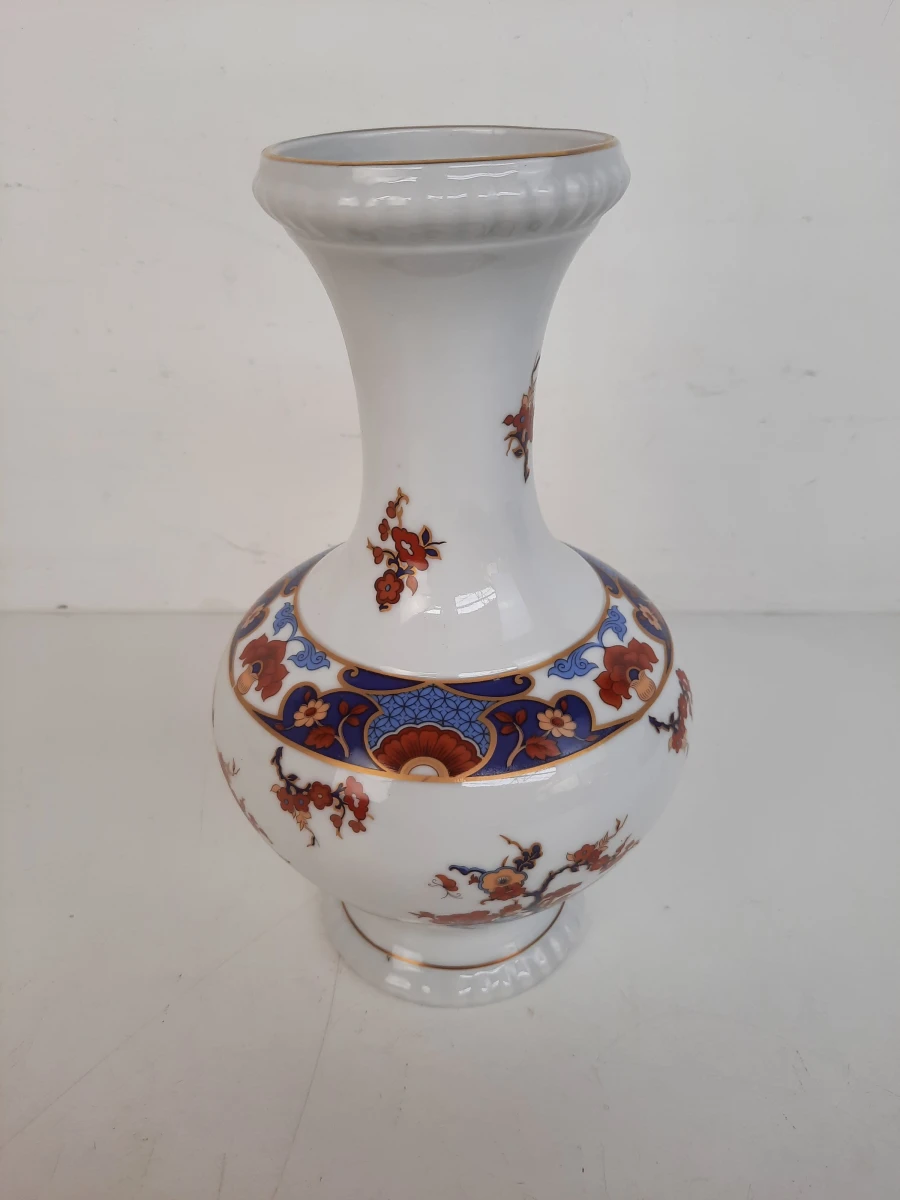 Elegante porseleinen balustervaas in Imari-decor – Bareuther Waldsassen, Duitsland