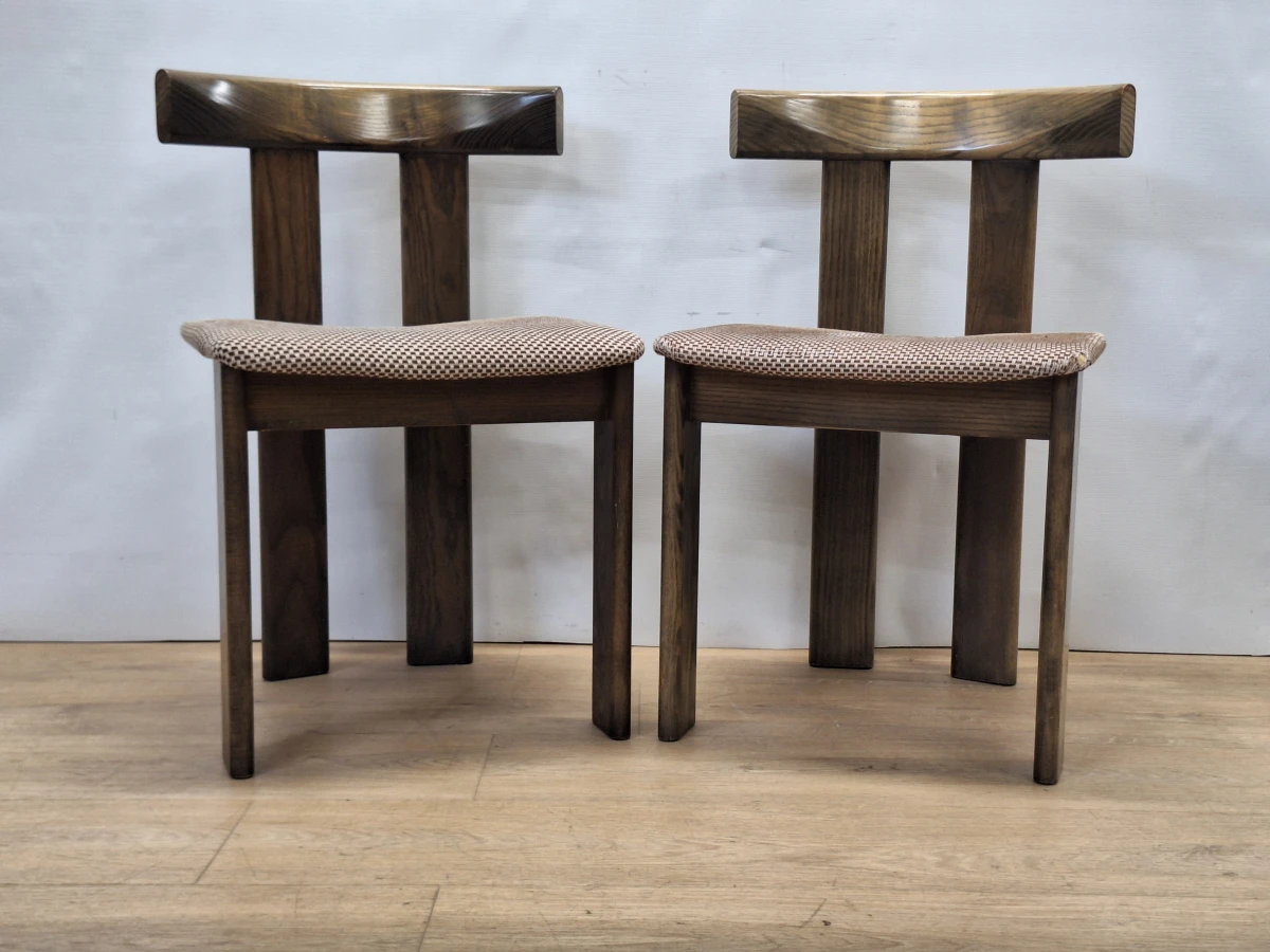 Set van 2 vintage T-stoelen - Luigi Vaghi voor Former - Italiaans Mid-Century design