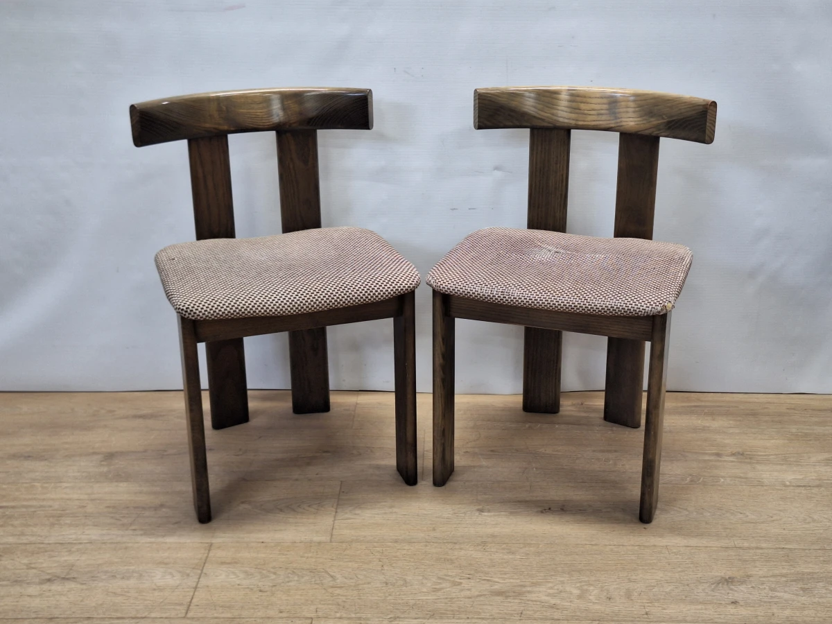 Set van 2 vintage T-stoelen - Luigi Vaghi voor Former - Italiaans Mid-Century design