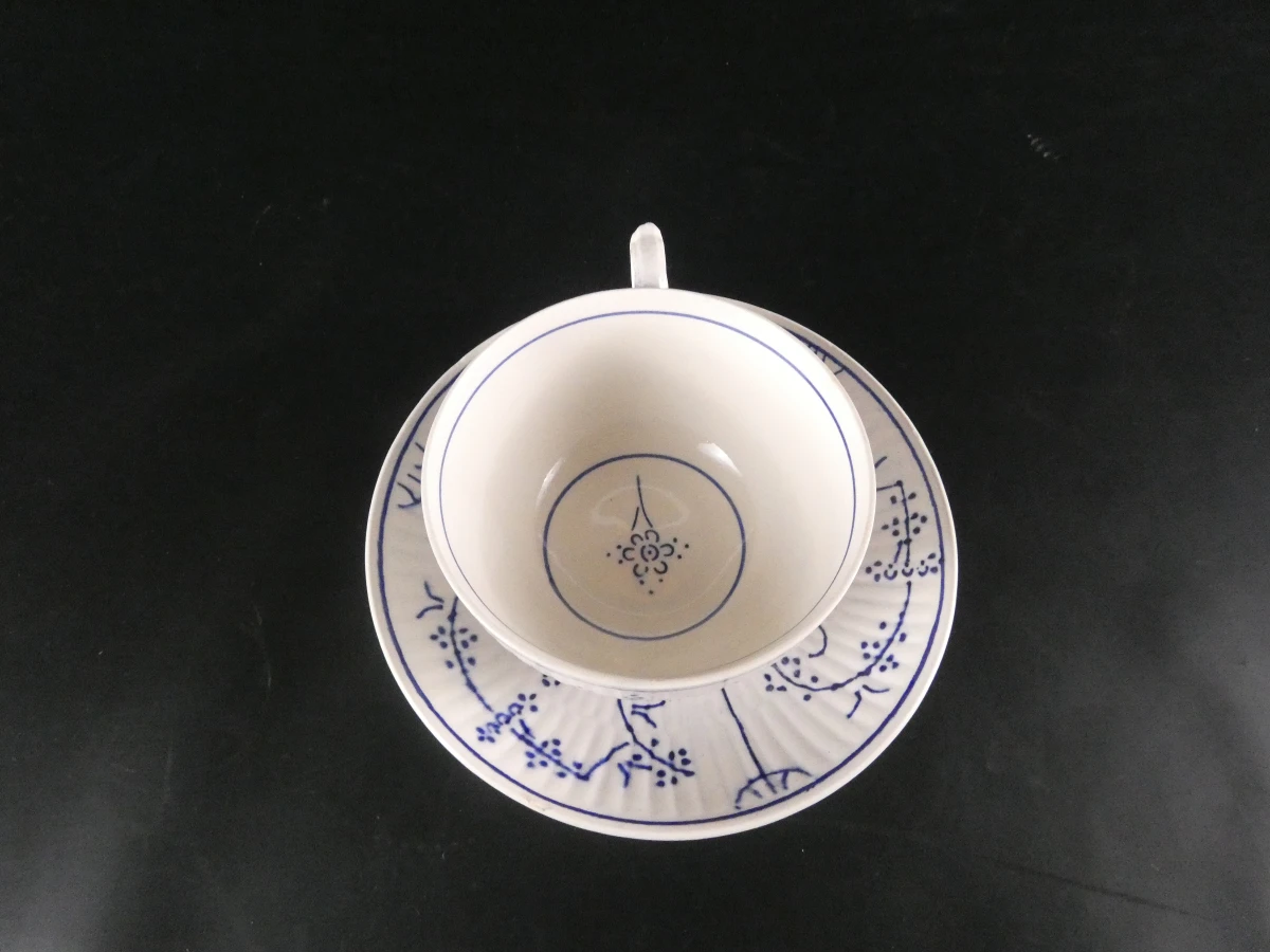Vintage Boch La Louvière servies met blauw decor(57 stuks)