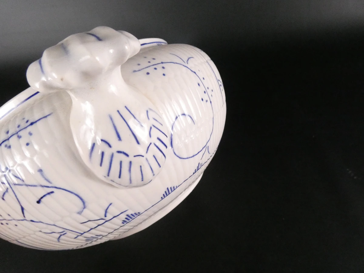 Vintage Boch La Louvière servies met blauw decor(57 stuks)
