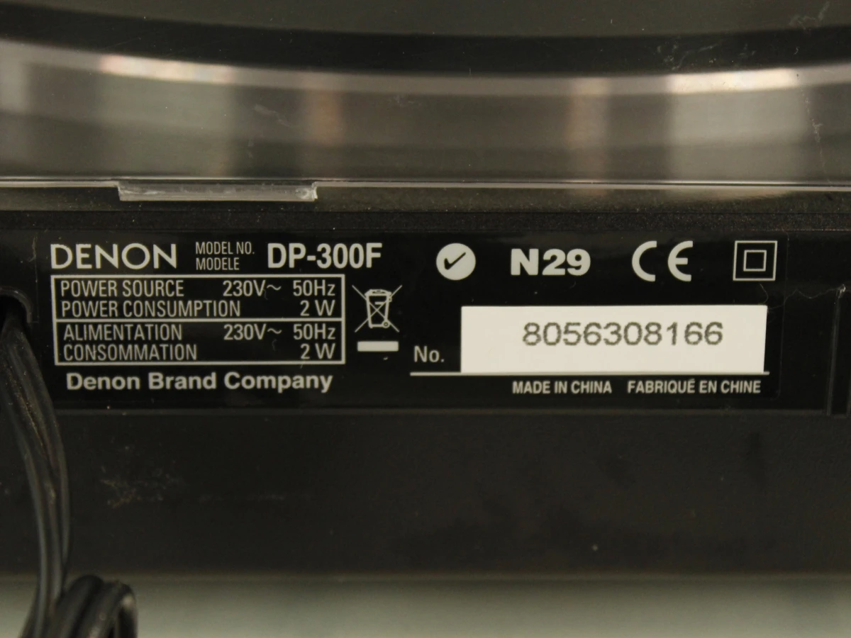 Draaitafel platenspeler Denon DP-300F met stofkap