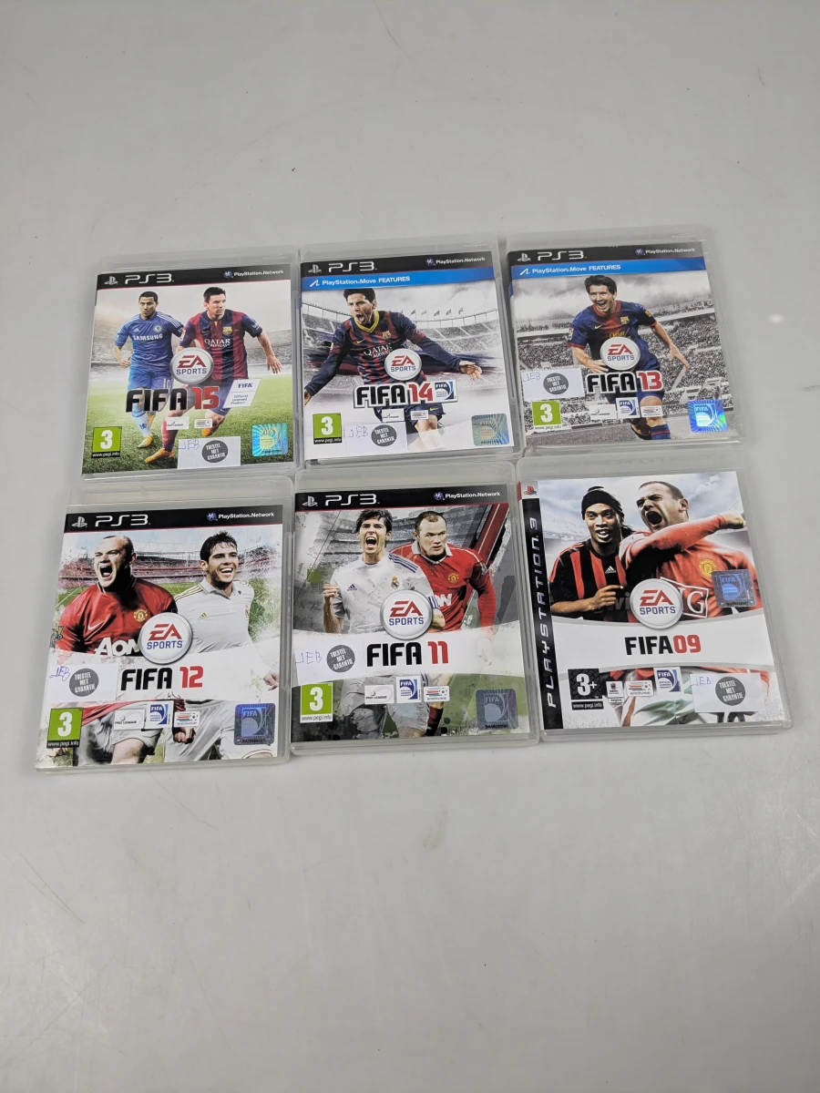 Set van 6 FIFA PS3 games van FIFA 09, 11 tot 15