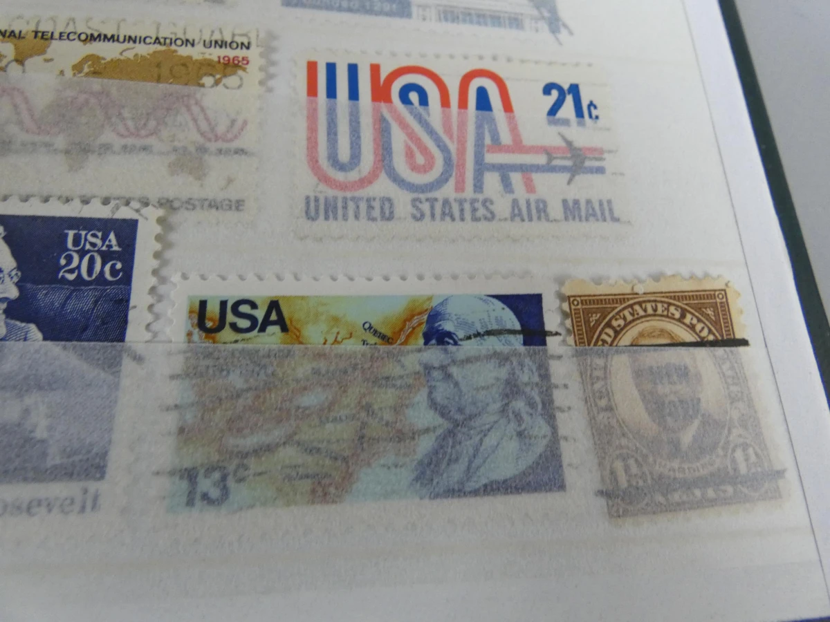 Groene postzegelboek USA