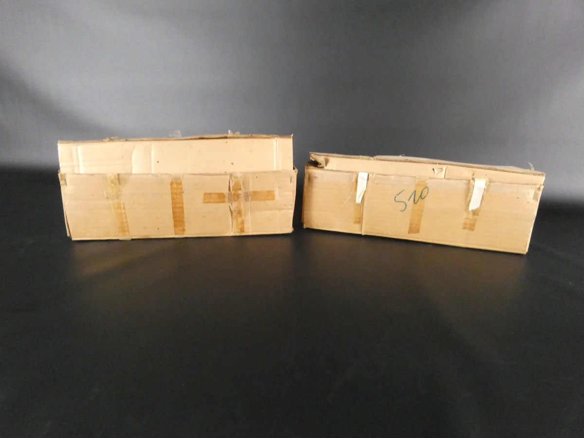 2 vintage koperen buitenlampen met glas