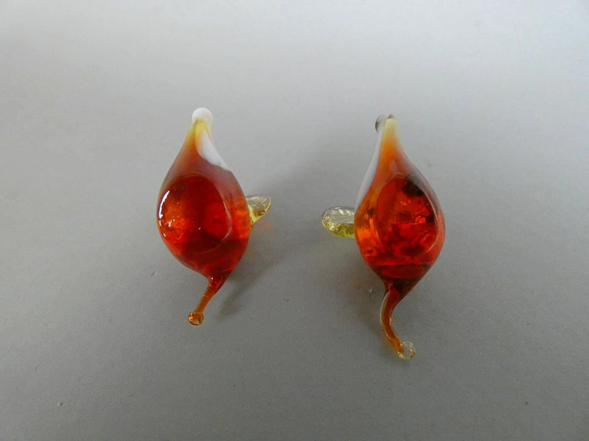 2 Glazen miniatuurmuisjes