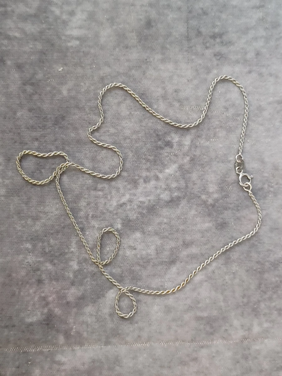 Prachtige 14 karaat witgouden gordelketting "Rope Chain"