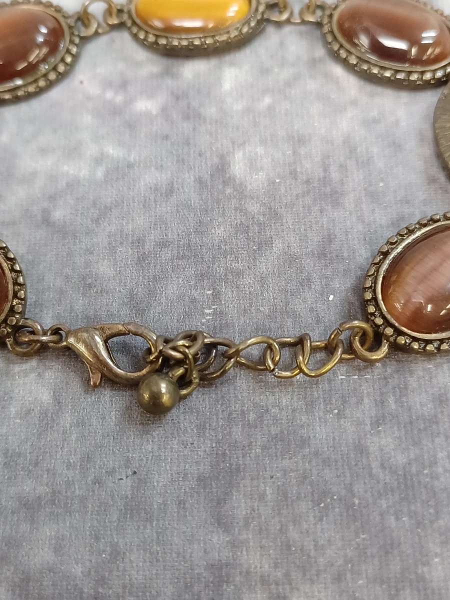 Sieradenset met lange ketting met agaat hanger, Tijgeroog armband en losse stenen