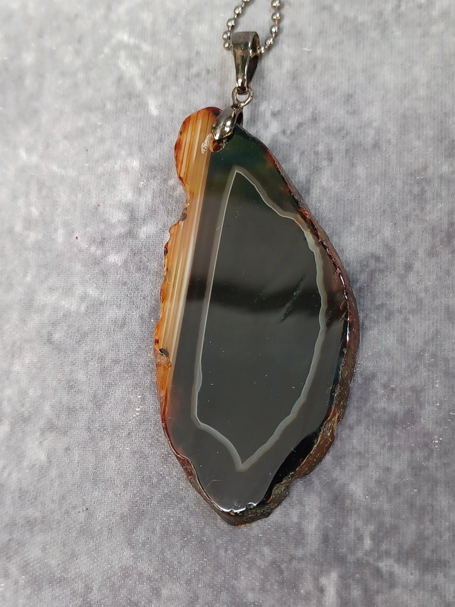 Sieradenset met lange ketting met agaat hanger, Tijgeroog armband en losse stenen