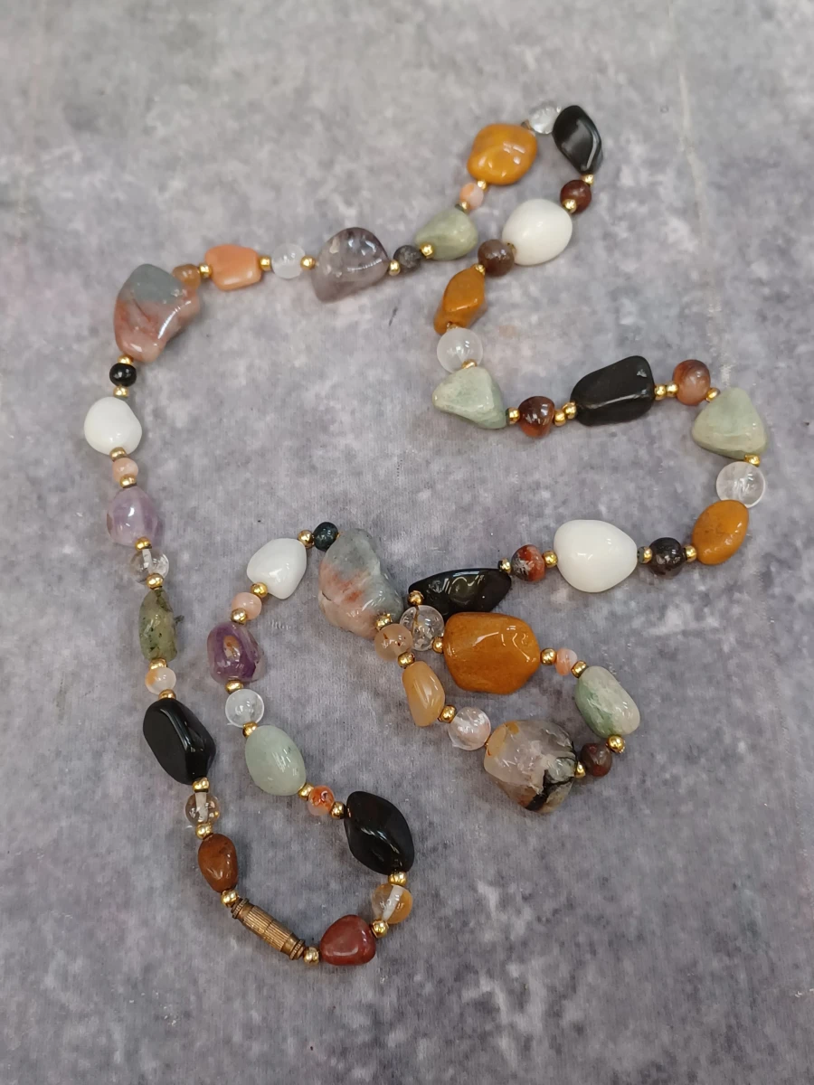 3-Delige Boho-Chic sieradenset met natuursteen