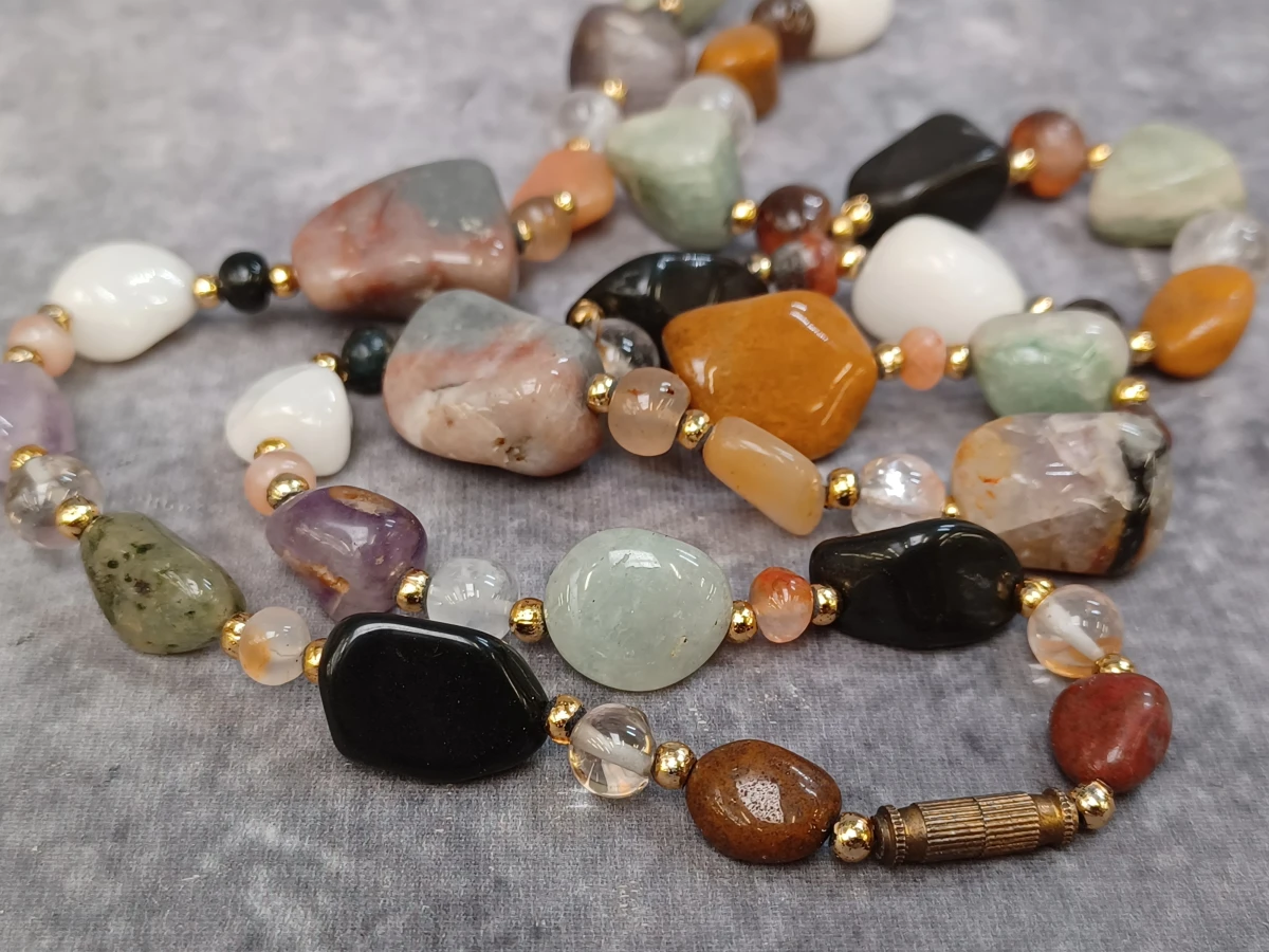 3-Delige Boho-Chic sieradenset met natuursteen