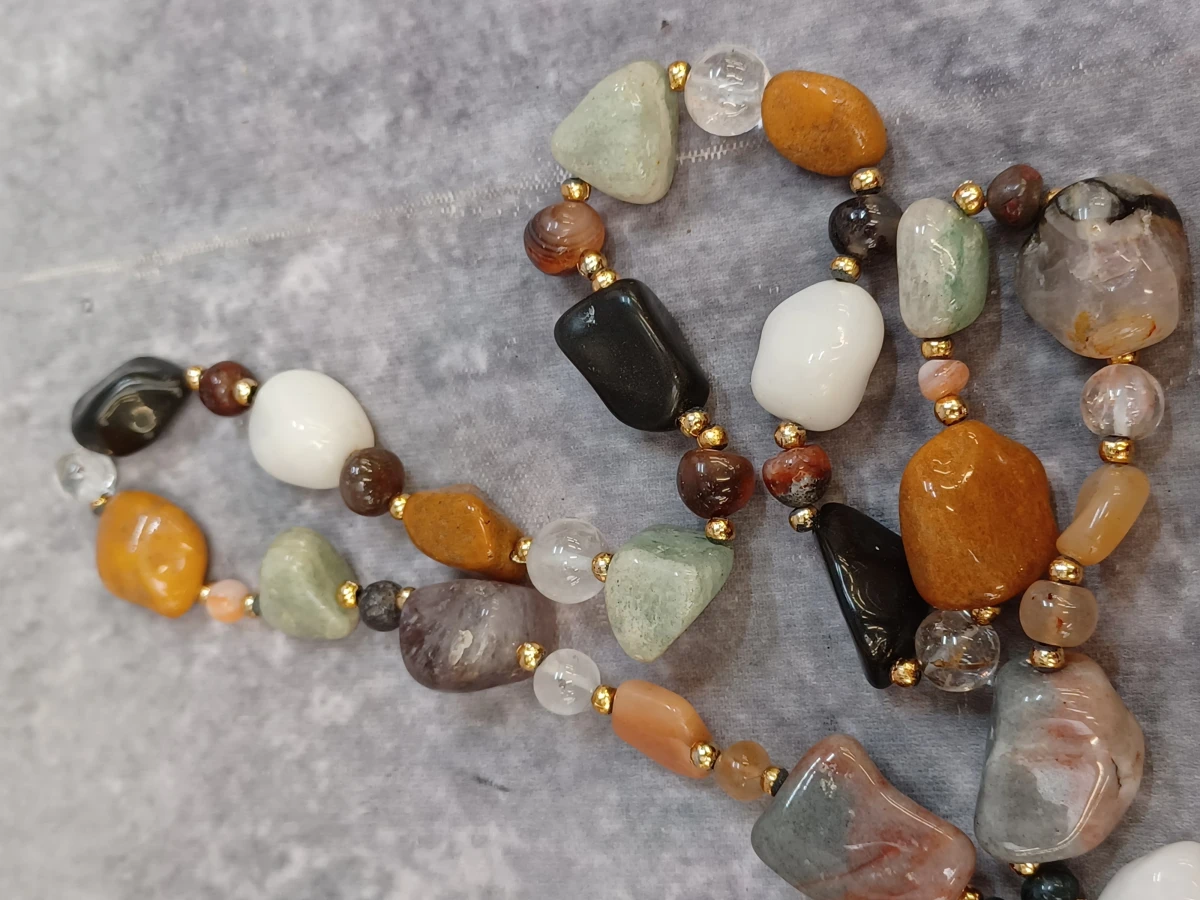3-Delige Boho-Chic sieradenset met natuursteen