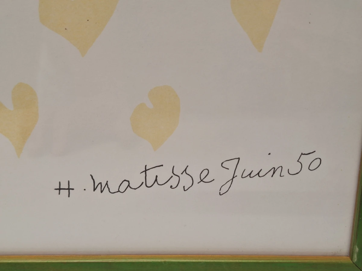 "Les Mille et Une Nuits" (Juin 50) - ingelijste kleurenlithografie naar de beroemde papiers découpés - Henri Matisse