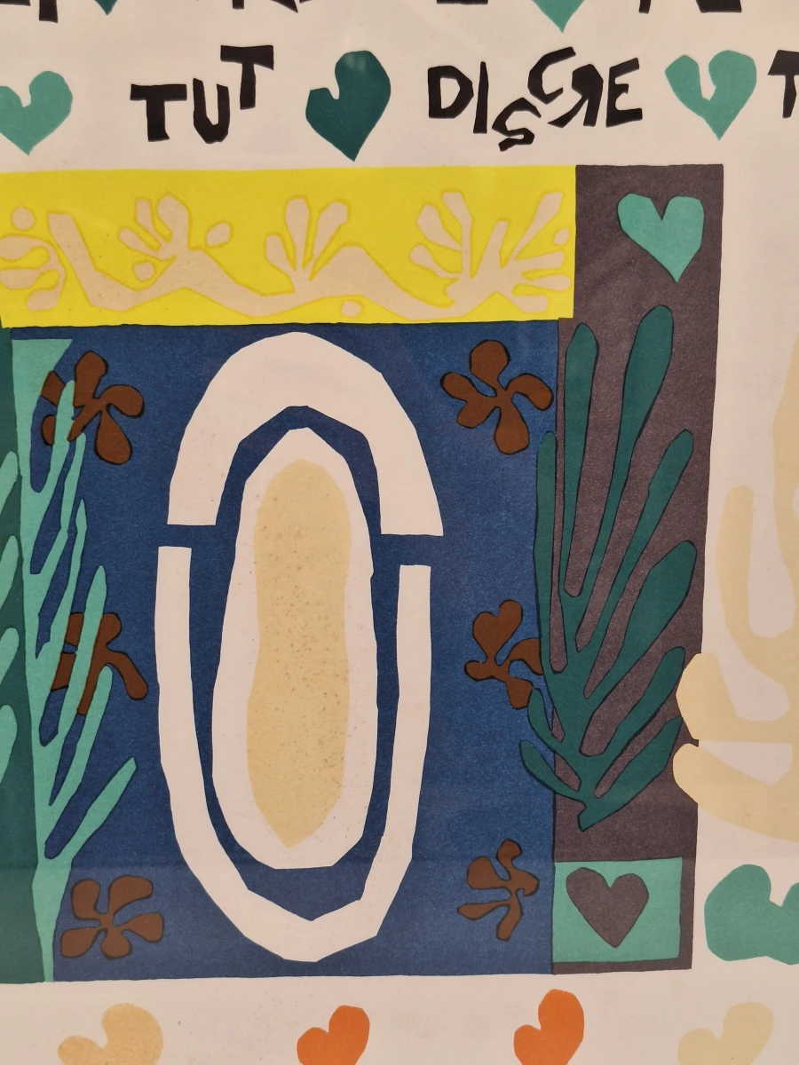 "Les Mille et Une Nuits" (Juin 50) - ingelijste kleurenlithografie naar de beroemde papiers découpés - Henri Matisse